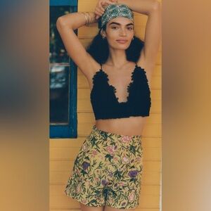 Anthropology La Fuori Embroidered Shorts Size Large